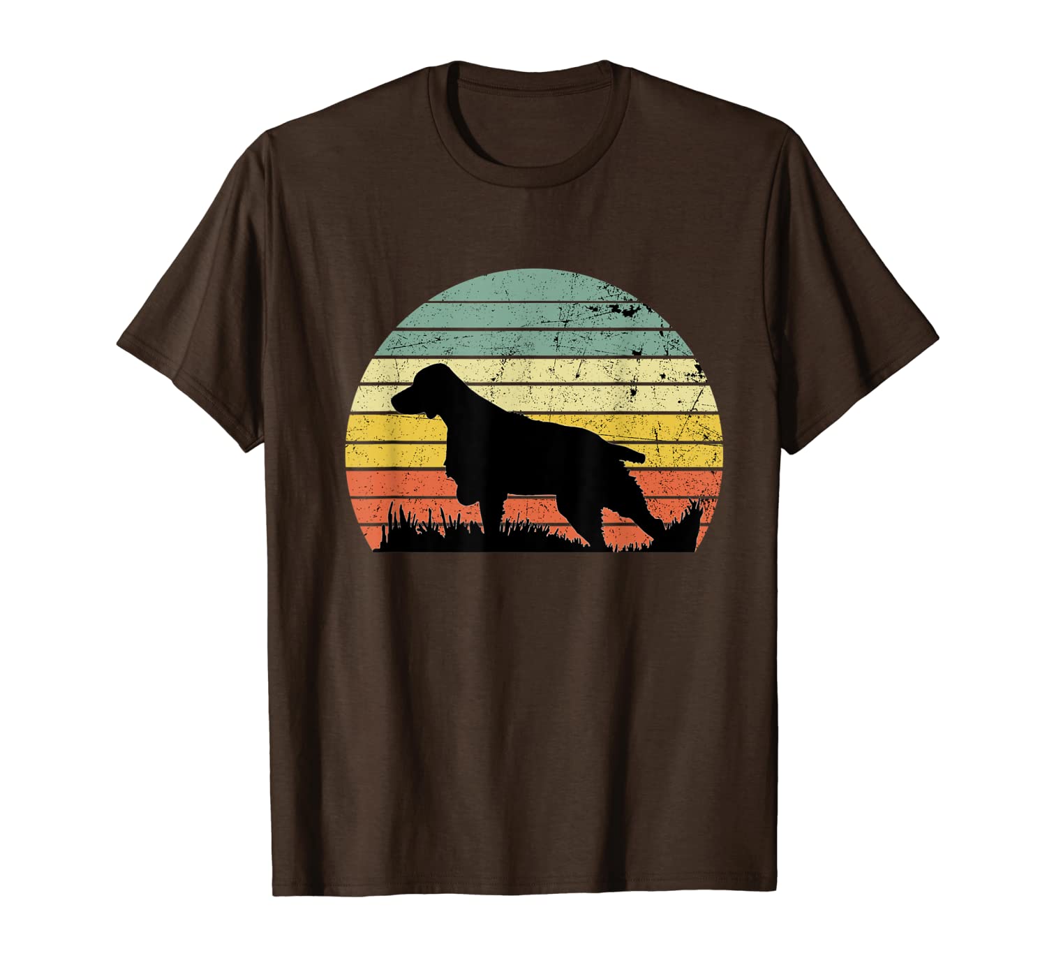 

brittany spaniel shirt vintage dog retro t-shirt, White;black
