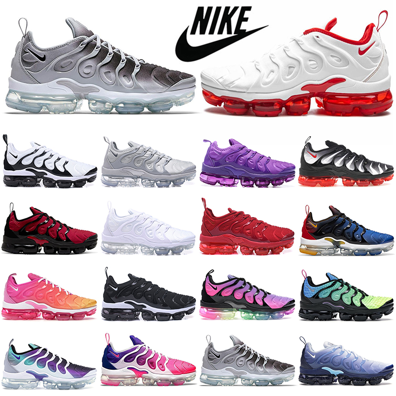 

Max vapor TN plus running shoes men women Cherry Cool Grey Black White Be Ture Pastel Bleached Aqua Shark tns mens womens outdoor sports tra