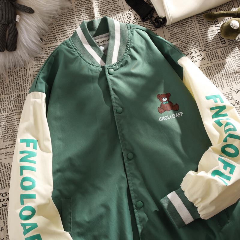 

Men's Jackets Oversize Men Women Letterman Jacket Unisex Varsity Street College Baseball, Black