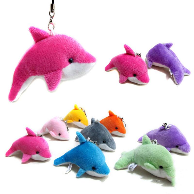 

Keychain Lovely Mixed Color Mini Cute Dolphin Charms Kids Plush Toys Home Party Pendant Gift Decorations, Mixed color/note color