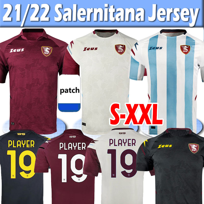 

2021 2022 Salernitana Soccer Jerseys RIBÉRY #7 Bonazzoli Belec Coulibal Gyomber Jaroszynski uomini Vestiti da calcio 21/22 Home Away Third Fourth 4th Football shirt, 21 22 4th patch