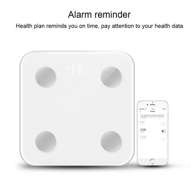 

White Smart Body Fat Scale LCD Digital Bathroom Wireless Bluetooth BMI Monitor Health Analyzer Fitness Lose Weight Tools & Kitchen Scales