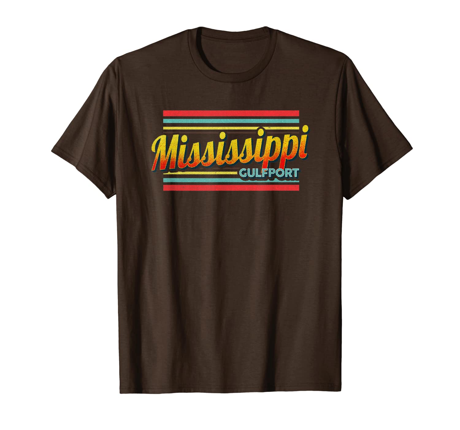 

gulfport mississippi vintage souvenir gift 70s 80s style t-shirt, White;black