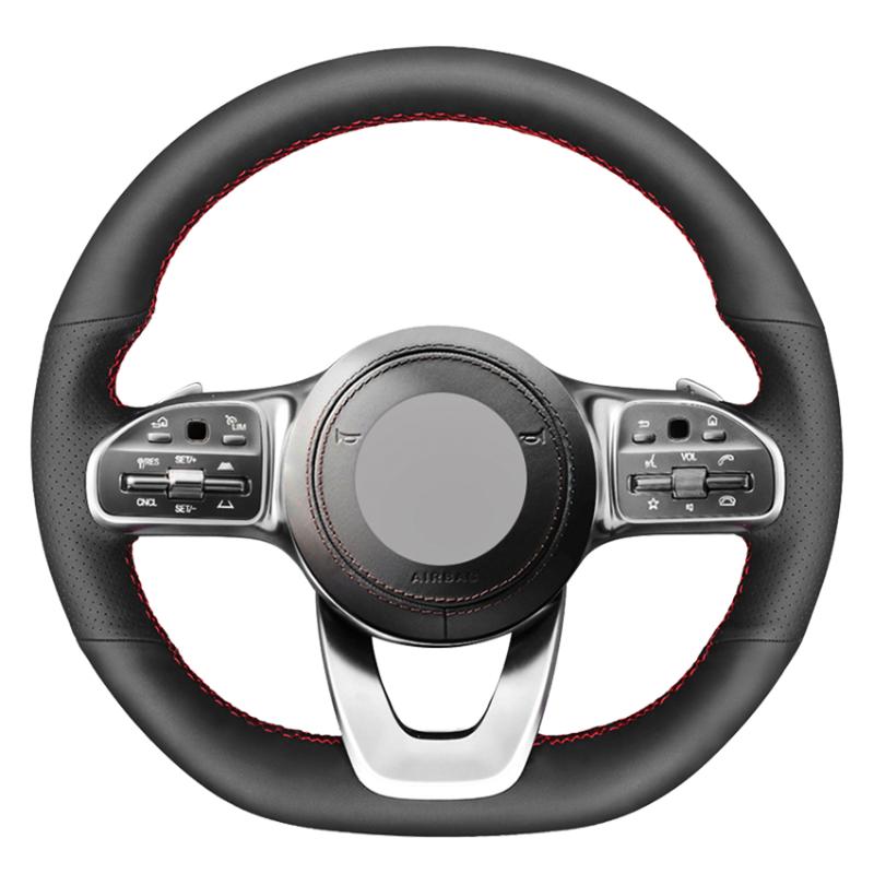 

Steering Wheel Covers Black Artificial Leather Car Cover For - A-Class W177 C-Class W205 E-Class W213 S-Class W222