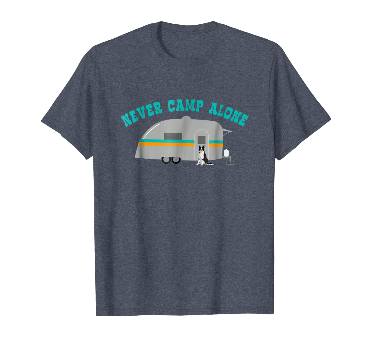 

border collie dog rv shirt funny camping travel trailer, White;black