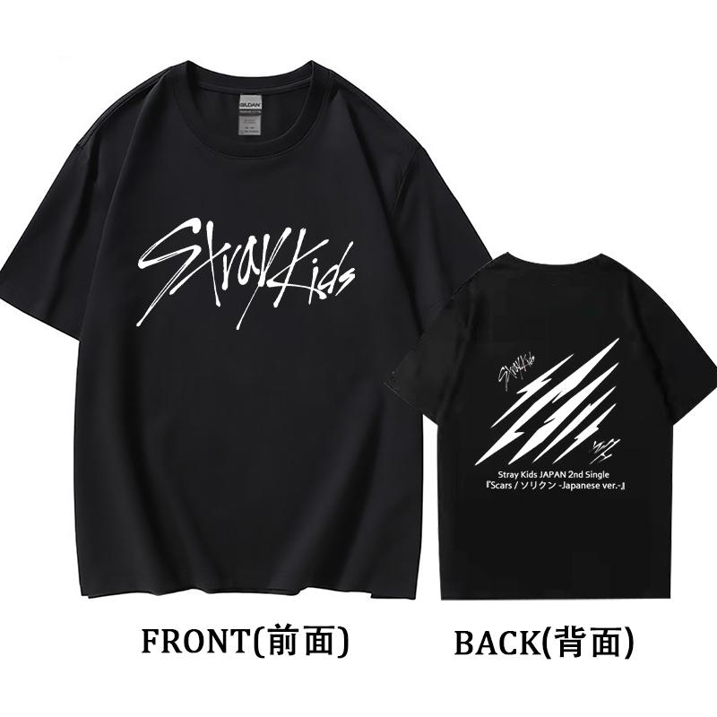 

Women's T-Shirt Kpop Stray Kids Scars Concert Shirts Streetwear Loose Clothes Tshirt Short Sleeve Tops, 01