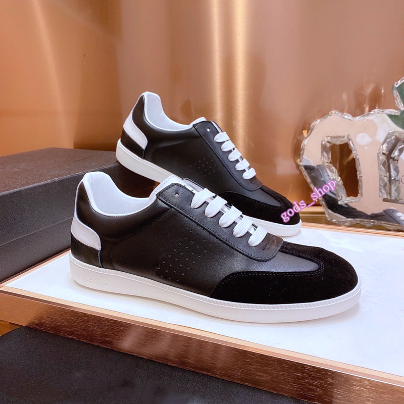 

White Suede Sneaker Men Casual sneakers Flat Shoes Fashion Luxe Lace-Up Round Toe B01 Leather, Black;red