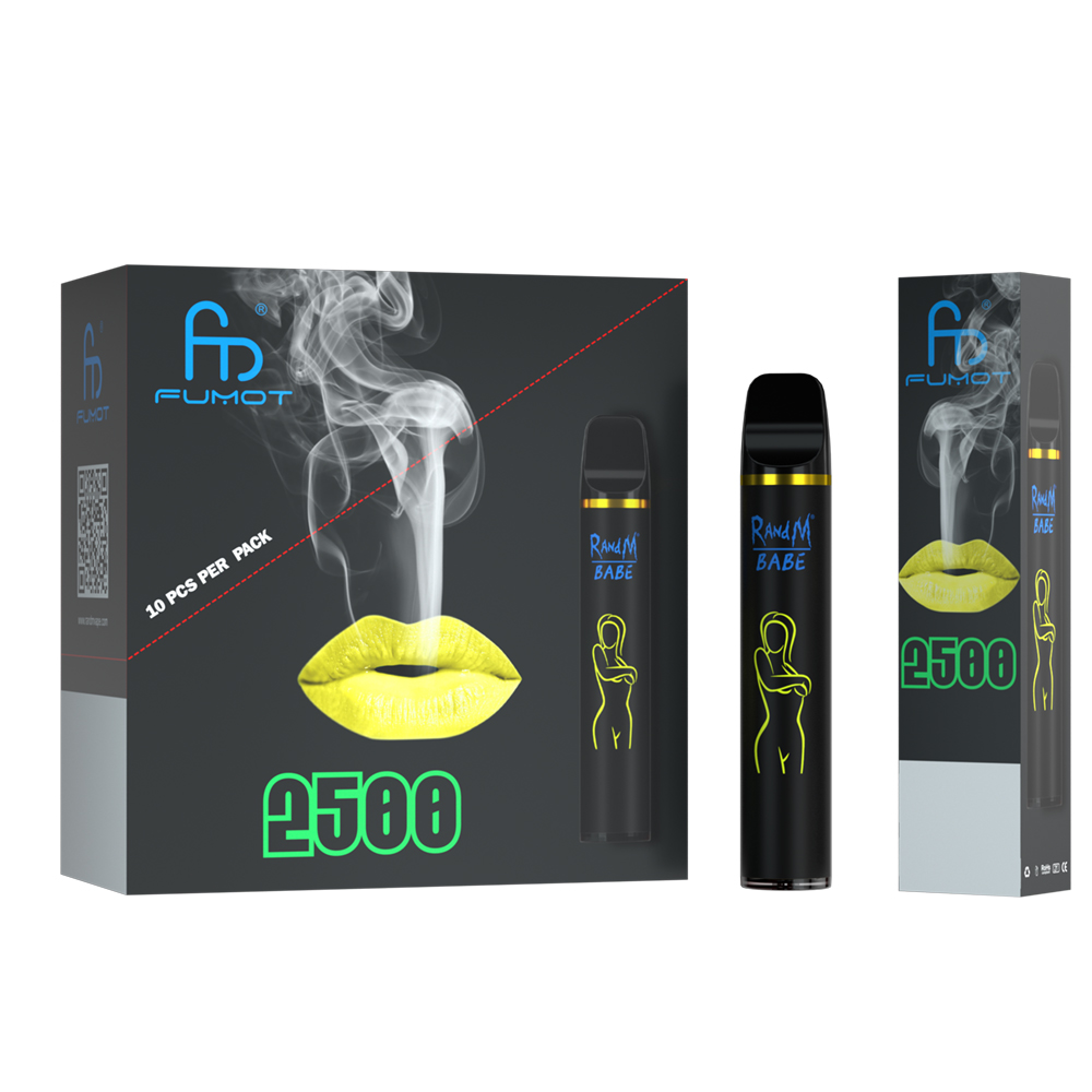 

100% Original RandM babe Disposable Vape 2500 Pen E Cigarette Device Mesh Coil 8ml Pod 1100 mah battery Vapes Kit Vs Puff bar