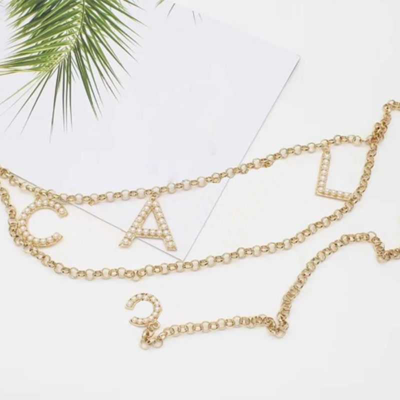

Womens Chain Belt Chains Fashion Waistband Designer Belts Golden Sliver Hook Retro Letters Buckle Luxury Waist Girdle Accessories Habbly, Black;brown