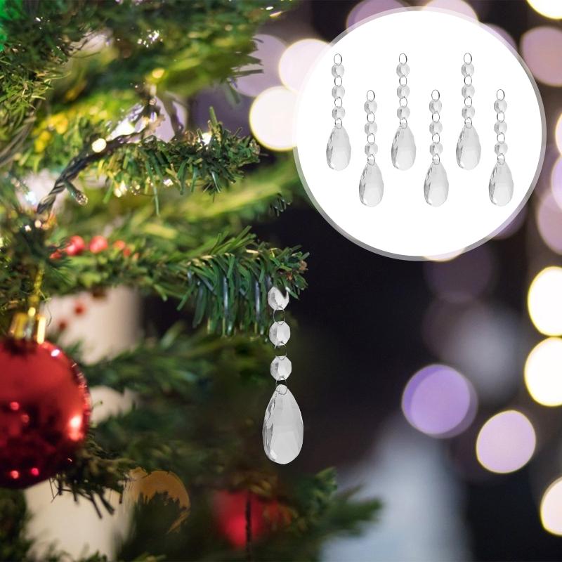 

Christmas Decorations 20Pcs Xmas Style Scene Pendants Transparent Decors Festival