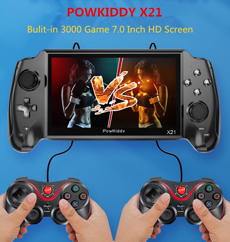 

X21 Portable Retro Handheld Bulit-in 3000 Game 7.0 Inch HD Screen Music/Video Player Children's Gift Players