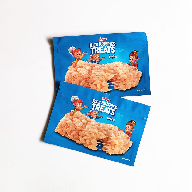 

Rice Krispies Treats Edible Bags Smell Proof storage bag Brownie Bites Lucky Charmz Trix Cereal Gummies edibles packaging