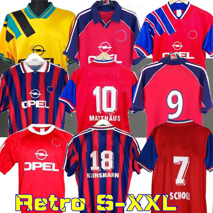 

93 94 96 retro Soccer jersey 00 zickle EFFENBERG ELBER Pizarro SCHOLL Matthaus Klinsmann Bayern football shirts 95 97 01 02, 00/01 home