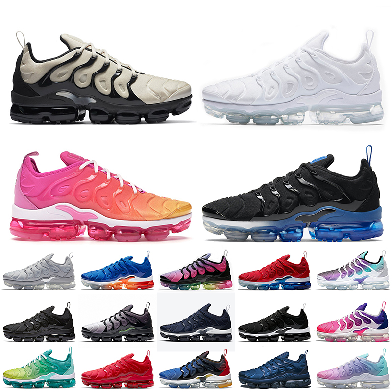 

Women Mens Vapourmax Tn Plus Running Shoes Light Bone Triple White Off Sunset Hyper Royal Blue Trainers Sneakers 36-47, A 36-47 triple white