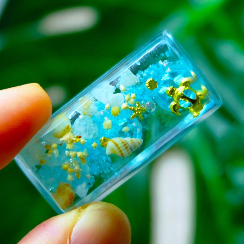 

Keyboards Light Blue Ocean Style Resin Keycaps For Cherry Mx Switch Mechanical Gaming Keyboard ESC Backspace Delete OEM Backlit Key Caps