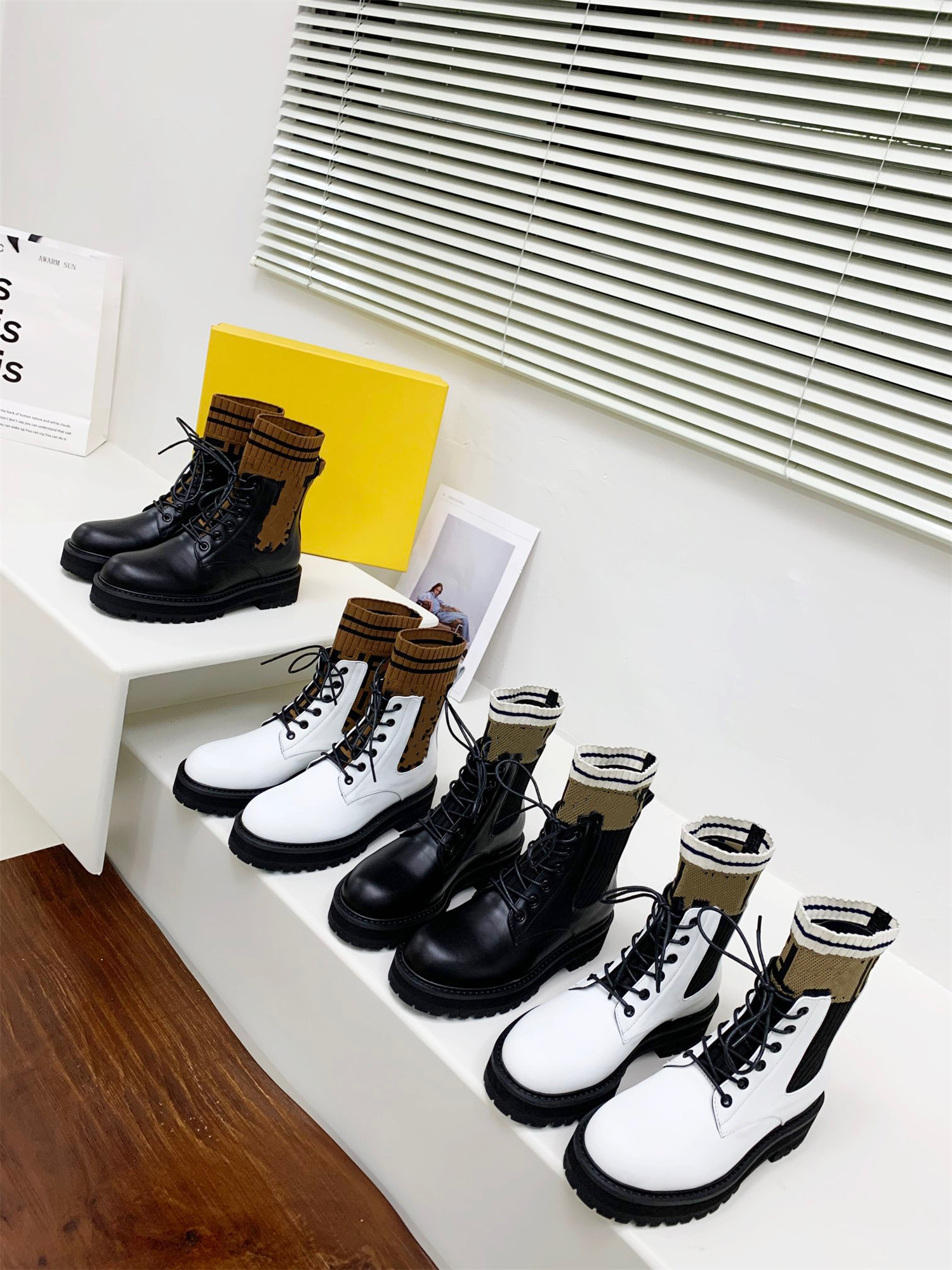 

Boots For Women Italy Heels Winter Platform Cowboy Youth 2021 Luxury Sandals Rubber 1 Inch To Wear With Dresses Plus Size Loafers 35-41, Box