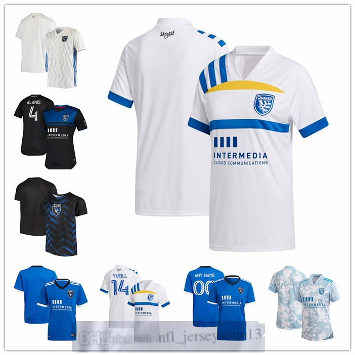 

Custom San Mens women youth Jose Earthquakes 8 Chris Wondolowski 10 Cristian Espinoza 14 Jackson Yueill 4 Oswaldo Alanis Blue 2021 Primary R, Black