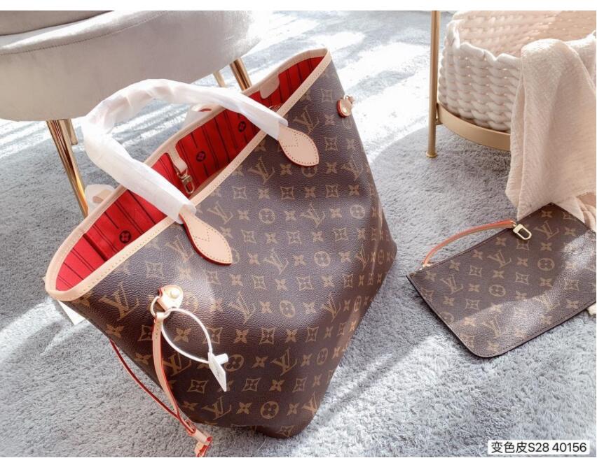 

10 LV LOUIS 1 VITTON 2 Pce Sets Shopping Bag+wallet Women Hand&#66ags Messenger Ladies Shoulder Crossbody Bags, Red;black