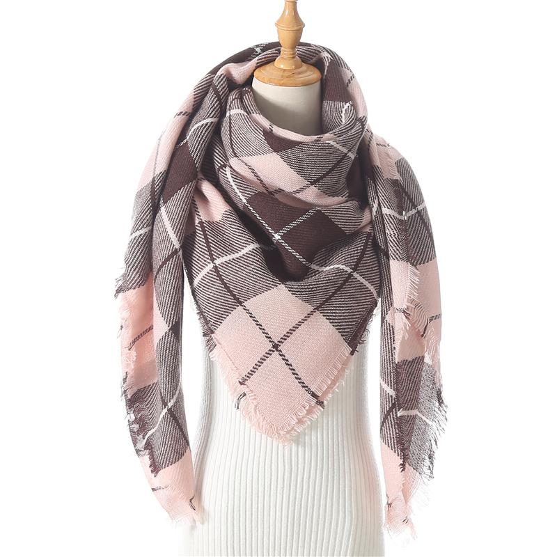 

Scarves 2021 Ladies Cashmere Winter Scarf Knitted Headscarf Children's Warm Triangle Blanket Shawl And Package Silk Long