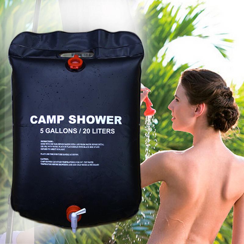 

Water Bag Foldable Solar Energy Heated Camp PVC Shower Outdoor Camping Travel Hiking Climbing BBQ Picnic Storage Bags