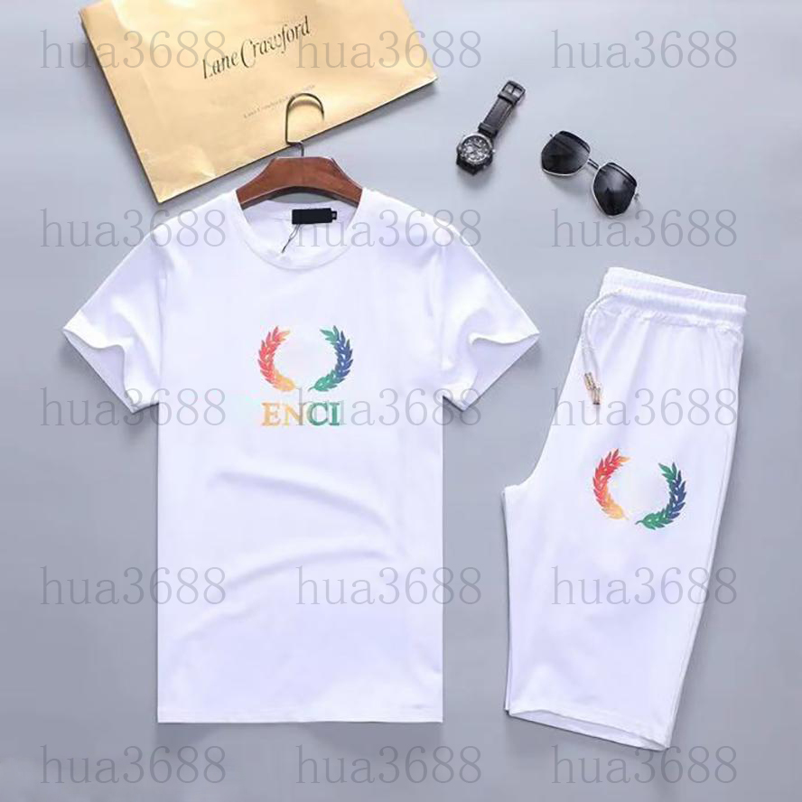 

21SS Men's designer Jogging Tracksuits fashion sportswear suit men luxury clothes summer running wear T-shirt short-sleeved sports two-piece