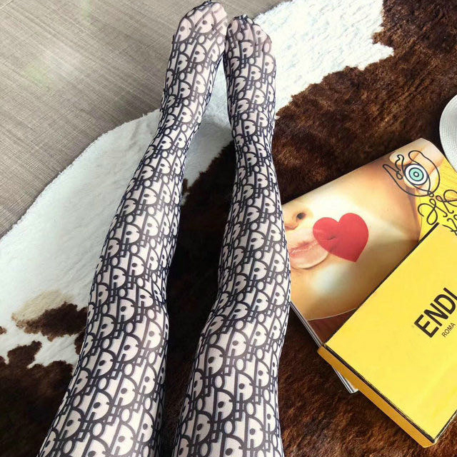 

fashion trendy brand women's designer yoga tight-fitting high-quality high-waist long stockings with feet female elastic fashion all-ma, Black