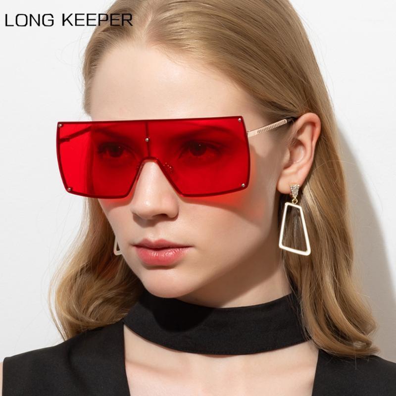 

Sunglasses LongKeeper Fashion Oversized Women Brand Designer One Piece Sun Glasses Driving Shades Eyewear UV400 Gafas1