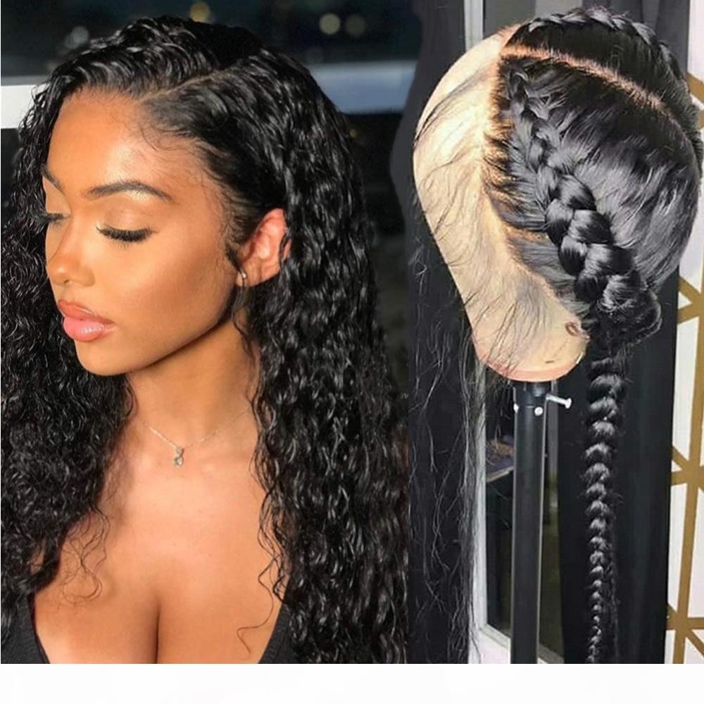 

Hd lace 360 full lace human hair wigs pre plucked can braided long curly human hair wigs lace front 180% density full natural, Black;brown