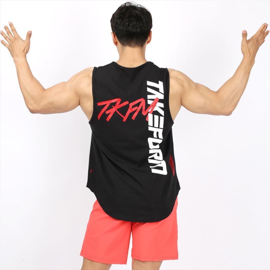 

mens casual print tank gyms fitness workout cotton sleeveless shirt crossfit clothing male stringer singlet undershirt vest, White;black