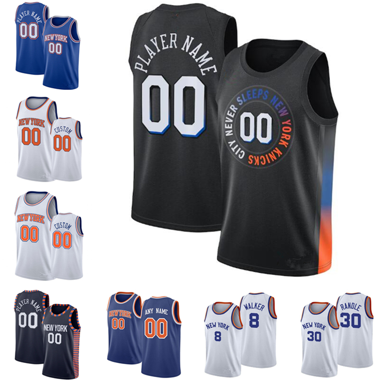 

Custom Kemba 8 Walker Obi 1 Toppin Julius 30 Randle RJ 9 Barrett Mitchell 23 Robinson Derrick New YorkKnicksRose Quickley Miles 2 McBride Basketball Jerseys, As image