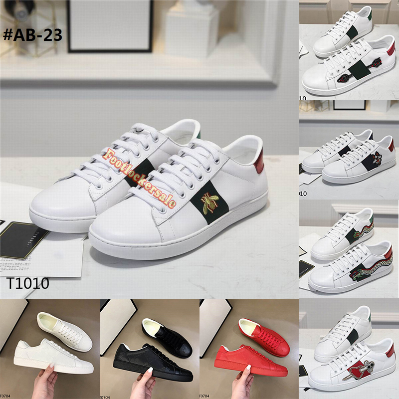 

2022 High Quality Guccie Casual Shoes With Box Ace Bee GG guccy shoe tiger star snake black white luxury designer italy leather sneakers red green striped trainers, 10