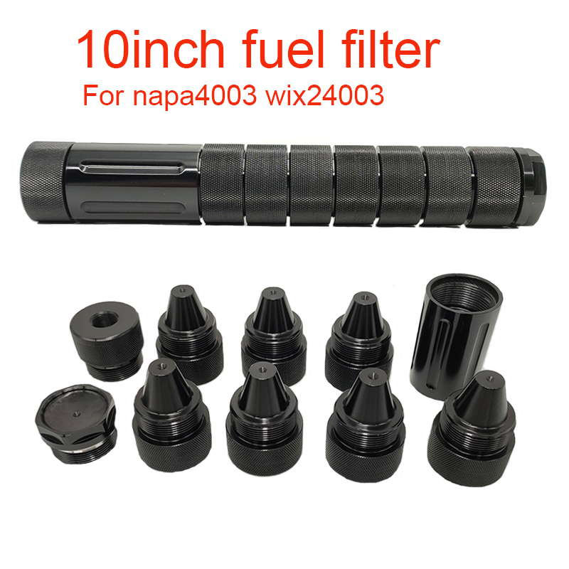 

Aluminum 1/2x28 Fuel Filter modular For NaPa 4003 WIX 24003 Car 10 inch solvent trap adapter 5/8x24