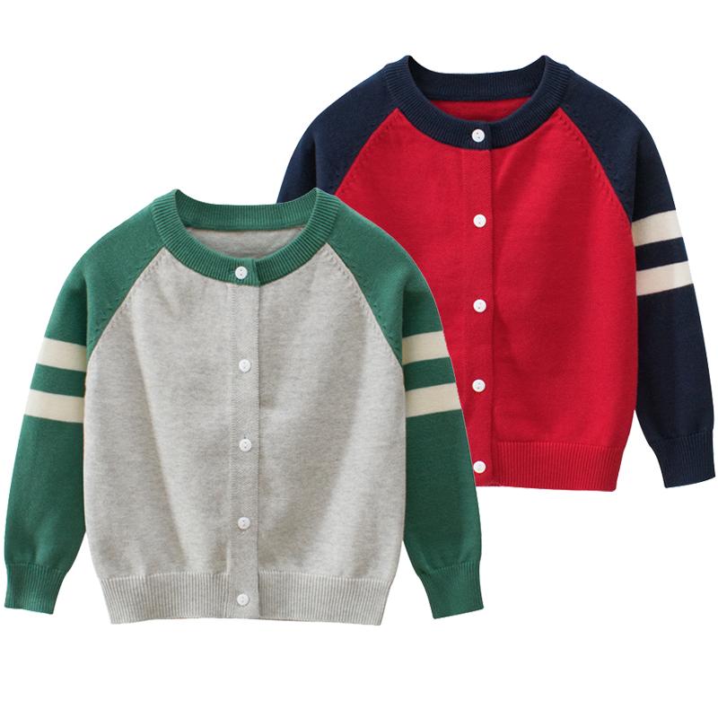 

Jackets 2022 Spring Autumn Long Sleeve Cardigan Coats For Children Knitted Sweater Fashion Boys Jacket 2-9 Year Baby Boy Clothes, Blue;gray