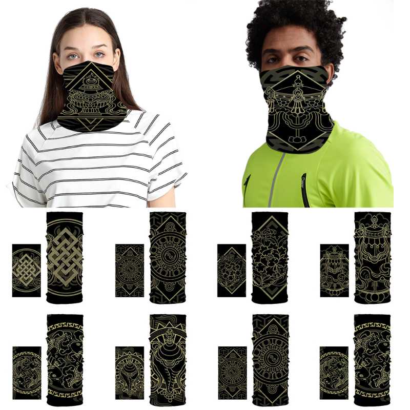 

Scarves Neck Gaiter Tube Cycling Scarf Warm Turban Headwear Outdoor Half Face Cover Black Polyester Unisex Fashion Biker's Headbands