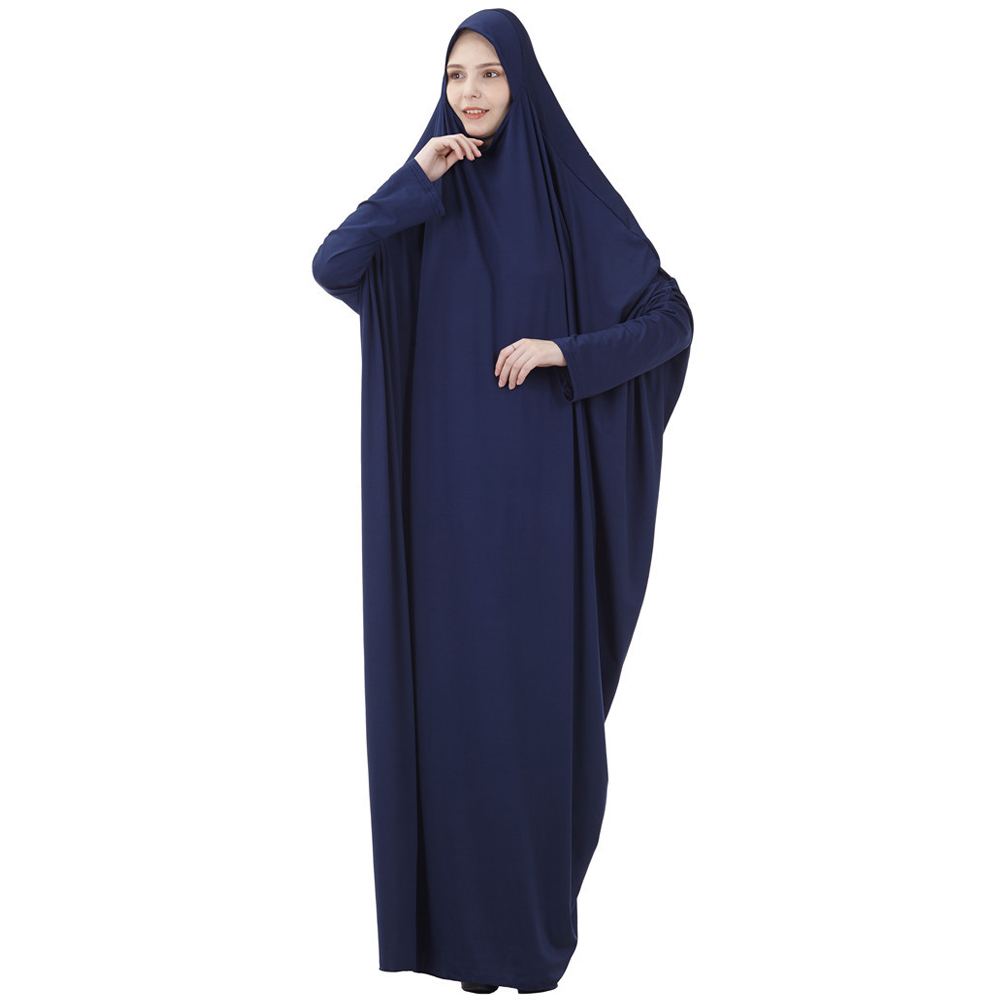 

Women Muslim One Piece Prayer Dress Long Jilbab Islamic Clothes Hajj and Umrah Prayer Outfit Long Khimar Niqab Headcover Saudis