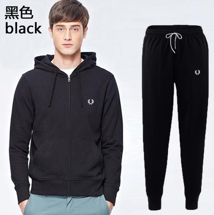 

Mens Casual Tracksuit Fashion Letter Pattern Sweatsuit Men's Fred Perry Suits Classic Outfits Men Two Pieces Pants Spring Jacket, Gray
