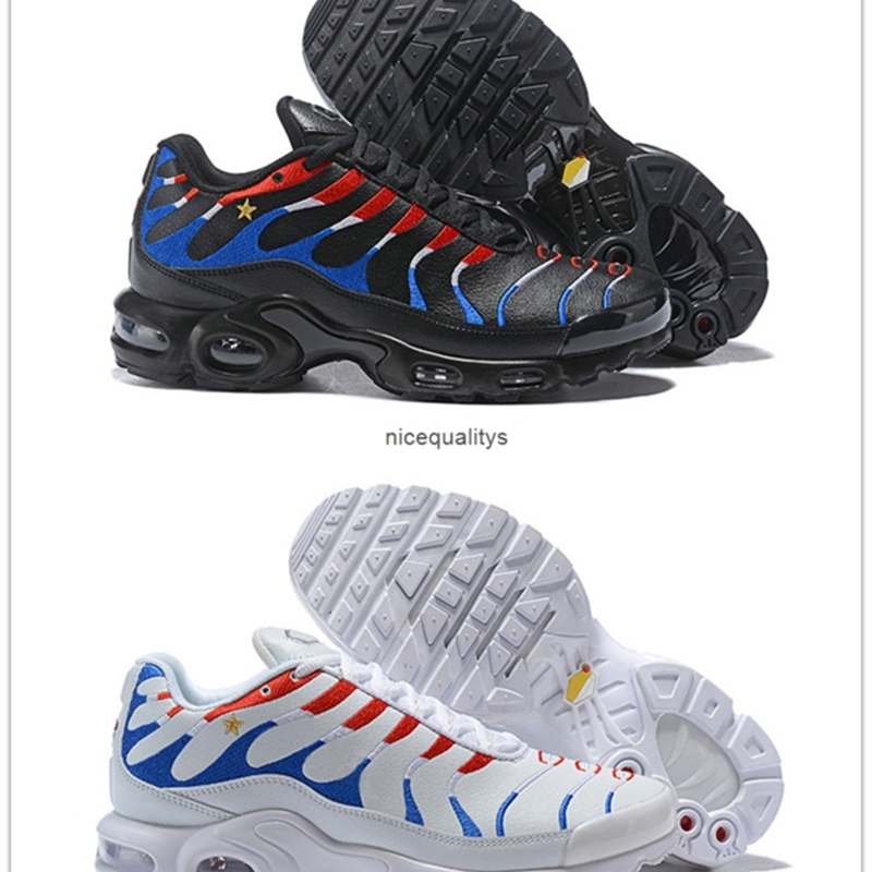

Plus TN French flag White Black Men Women Running shoes Kylian Mbapp World Cup champion Sports Trainers Sneakers Size 5.5-12