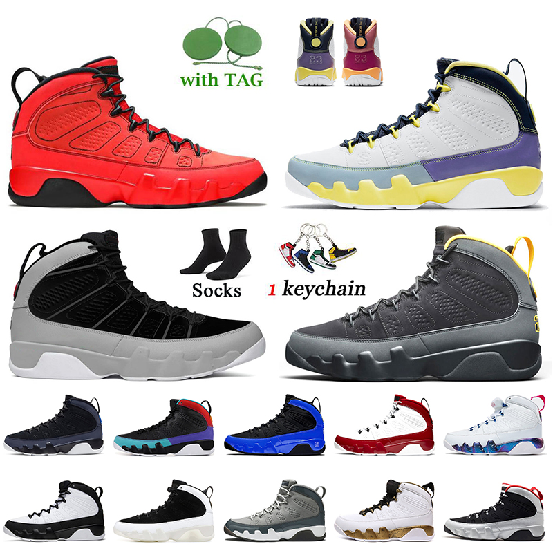 

Mens Basketball Shoes 9s Jumpman 9 Top Quality 2022 Particle Grey University Blue Space Jam Change The World Chile Red Racer Statue University Gold Trainers Sneakers, D52 40-47