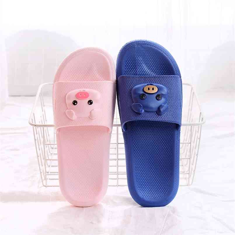 

Women Open Toe Cute Pig Slippers Ladies Man Indoor Shoes Female Summer Comfort Beach Slipper Woman Light Footwear Plus Size 210628, Purple