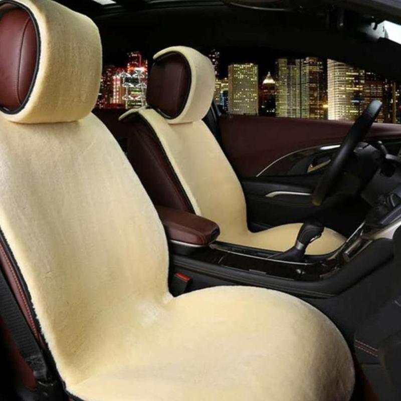 

Seat Cushions Natural And Simple Winter Wool Car Upholstery Thick Plush Cushion No Fading Warm Breathable Multi-Colored