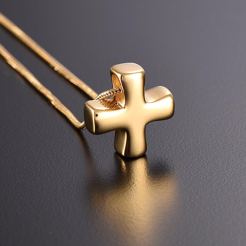 

Pendant Necklaces Greek Cross Cremation Jewelry Necklace For Ashes Memorial Locket Urns Men Keepsake Custom Color Eternity