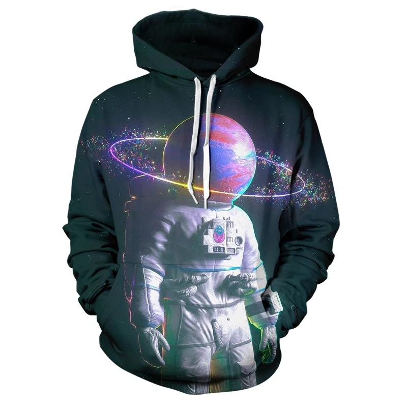

Men's Hoodies & Sweatshirts Science Fiction Astronaut 3D Printed Harajuku Fashion Streetwear Men Women Casual Daily Sudadera Hombre, Black