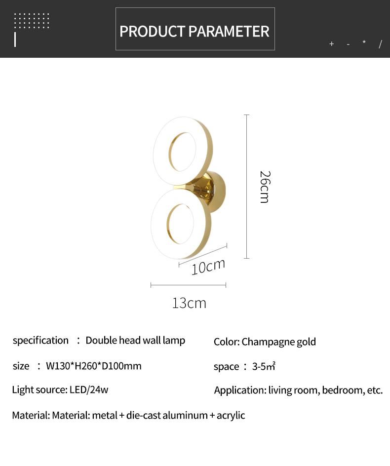 

Wall Lamp Wave Design Home Bedroom Corridor Staircase Wall-mounted LED Bedside Warm White Room Decor Lights