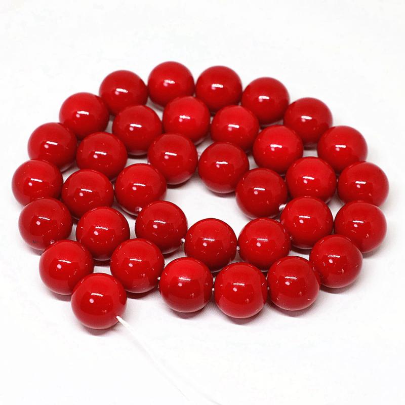 

Other Factory Outlet Dark Red Baking Paint Loose Beads 4,6,8,10,12,14mm Charms Elegant Diy Beauty Gift Jewelry Making 15inch B1624