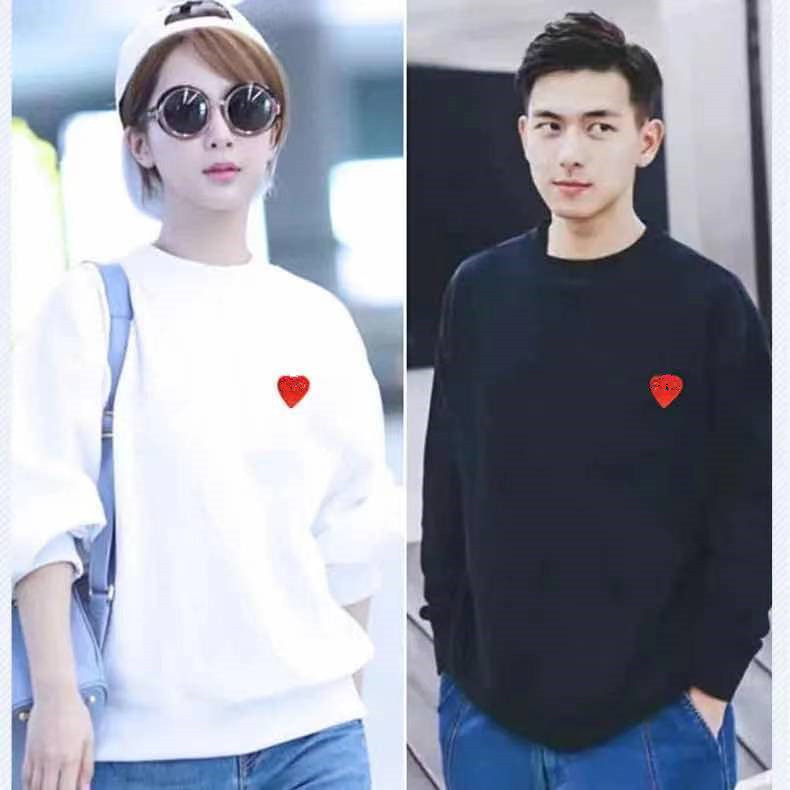 

2021 spring and autumn new sweater men's and women's round neck Pullover long sleeve T-shirt young students' casual coat love, Black