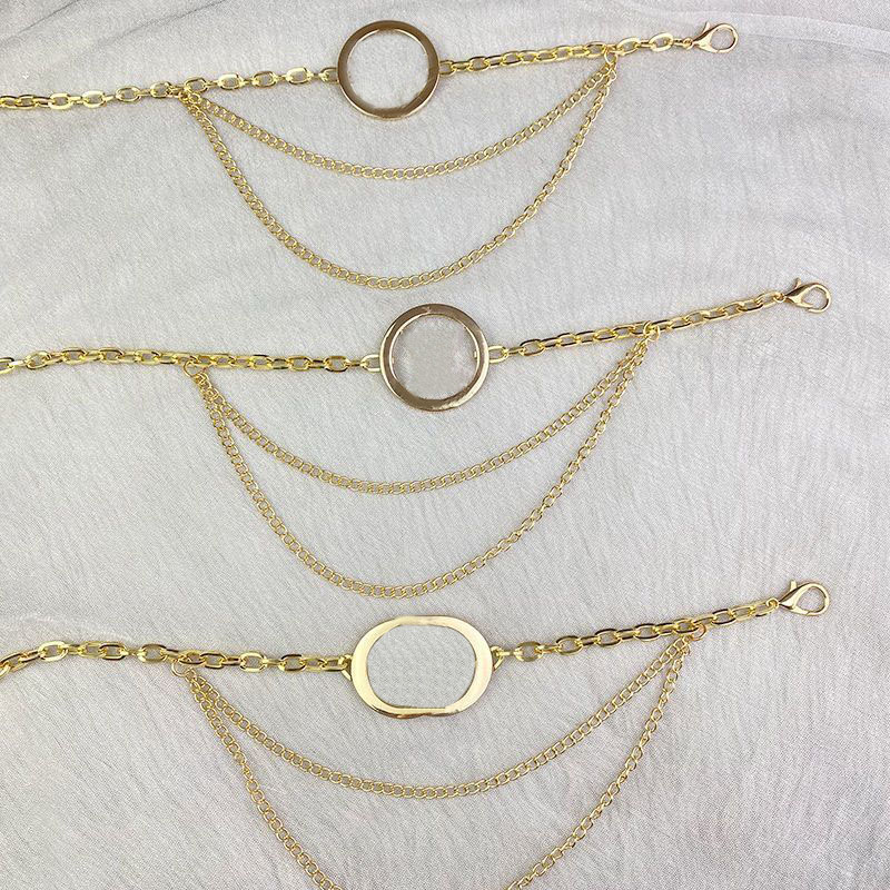 

2022 fashion metal letter belt waist chain decoration hip hop punk designer luxury men's and women's belt wholesale price, Gold