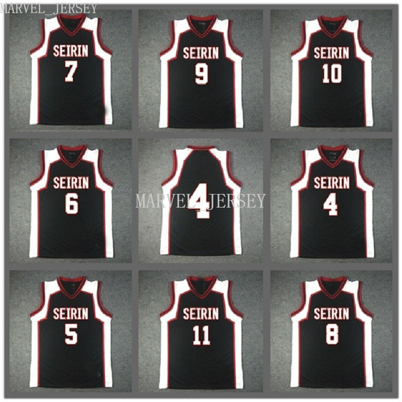 

cheap custom SEIRIN 4# 5# 6# jersey movie WHITE black XS-5XL NCAA, As pic