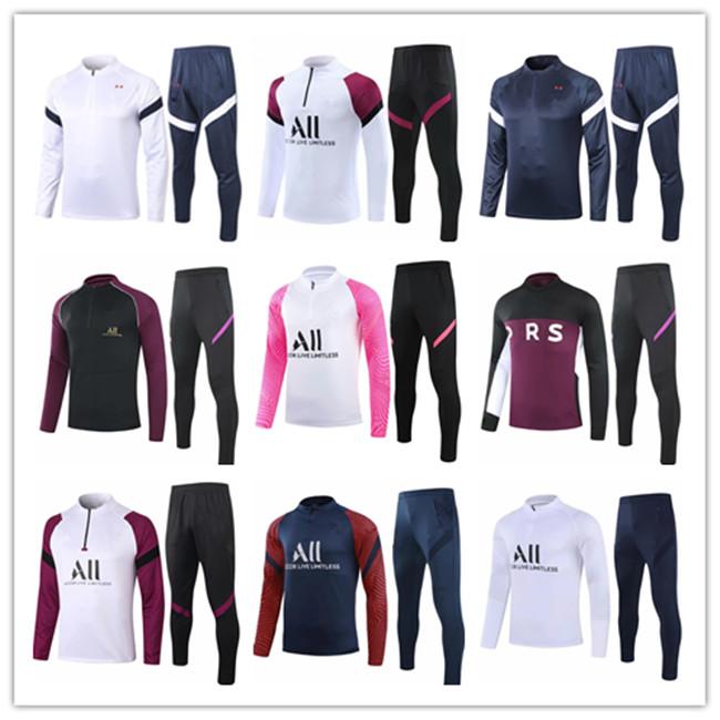 

2020/21 paris tracksuit 20 21 MBAPPE long sleeve tparis raining suit Football jacket kit Training suit uniform chandal, Black