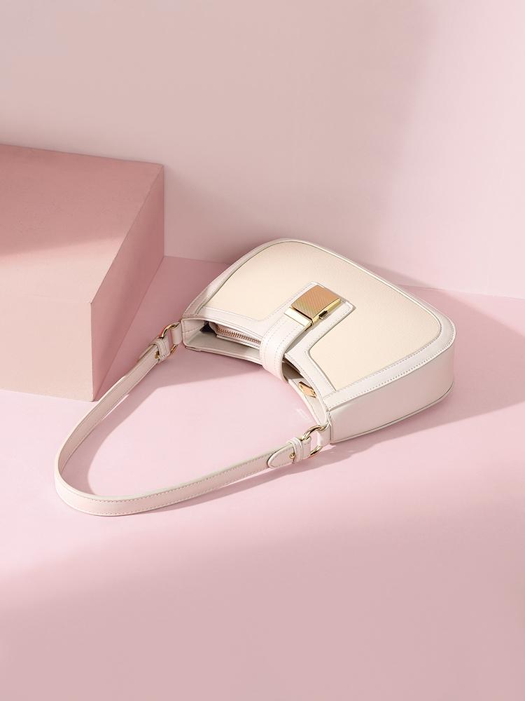 

Evening Bags Online Celebrity Baguette Bag Women's Spring And Summer 2021 Wild Western Style Fashion Armpit, Creamy-white