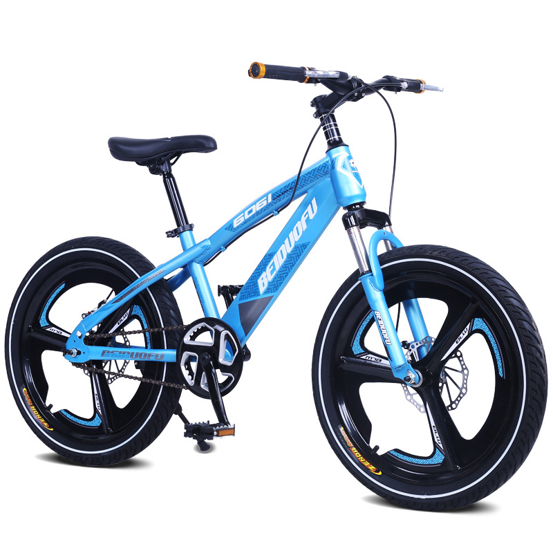 

Children's Bicycle Mountain Bike 16/18/20 Inch Disc Brake Shock Absorption Single Speed For Boys And Girls, Blue